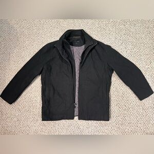 Men’s Calvin Klein black wool jacket coat XL